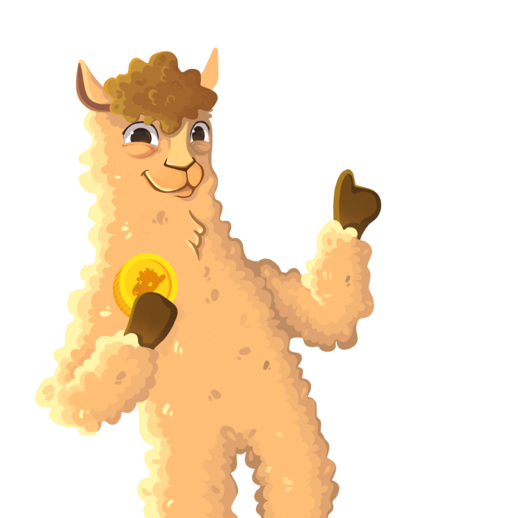 Лама на главном экране